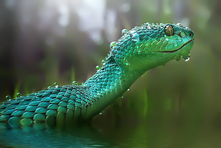 Green Photograph - The Viper by Yan Hidayat Green Photograph - The Viper by Yan Hidayat