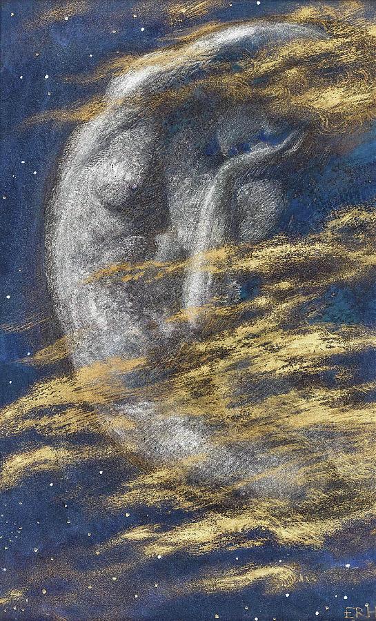 Edward Robert Hughes Painting - The Weary Moon by Edward Robert Hughes