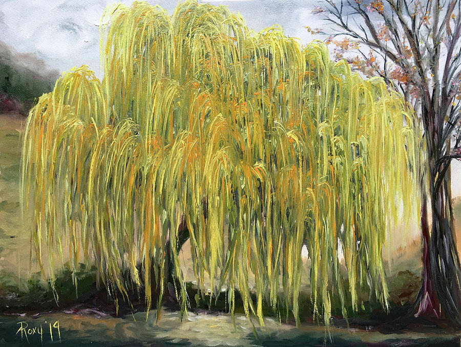 The Willow Tree #1 Painting by Roxy Rich