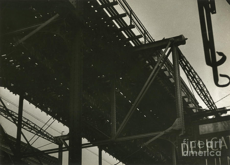 Third Avenue Elevated Trains, Nyc, New York, Usa, C1920-38 Photograph by Irving Browning