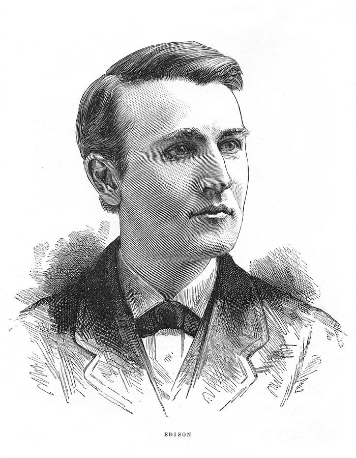 Thomas Alva Edison, American Inventor #1 Drawing by Print Collector