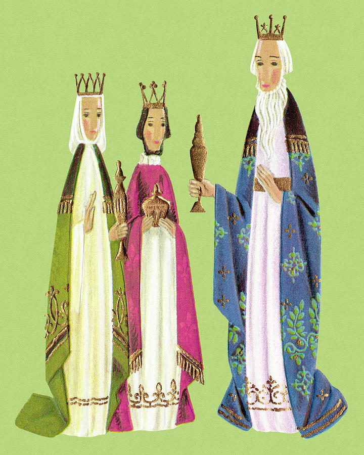 Christmas Drawing - Three Wise Men #1 by CSA Images