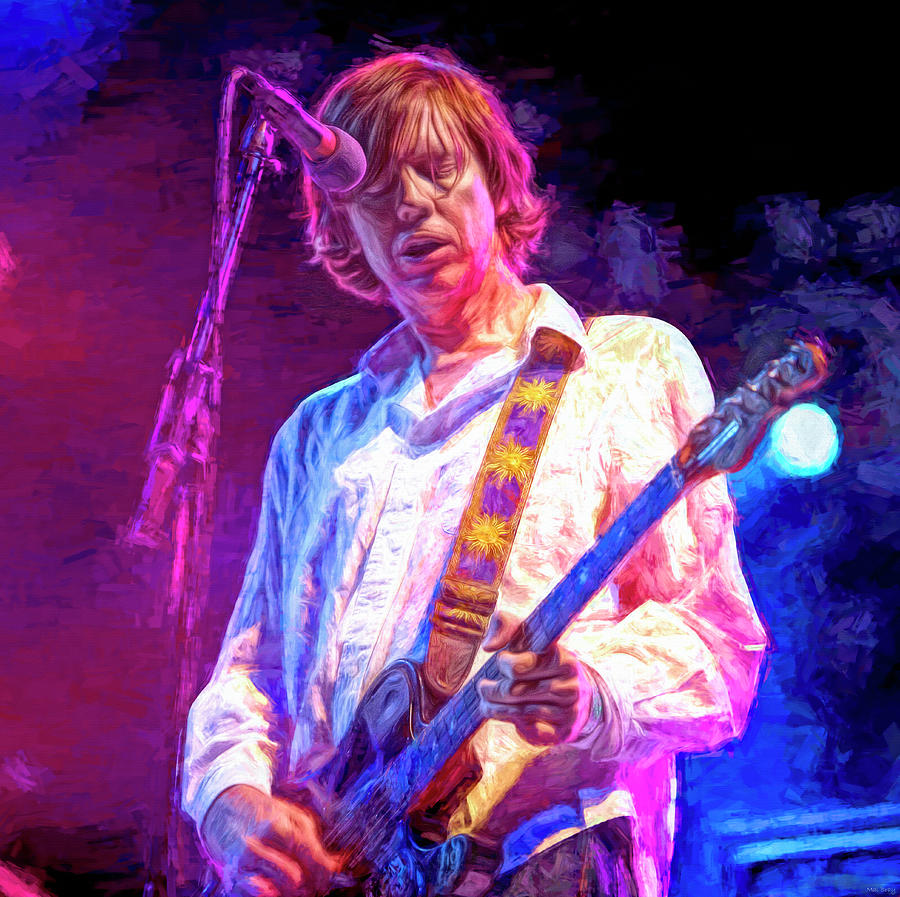 Sonic Youth Mixed Media - Thurston Moore Sonic Youth #1 by Mal Bray