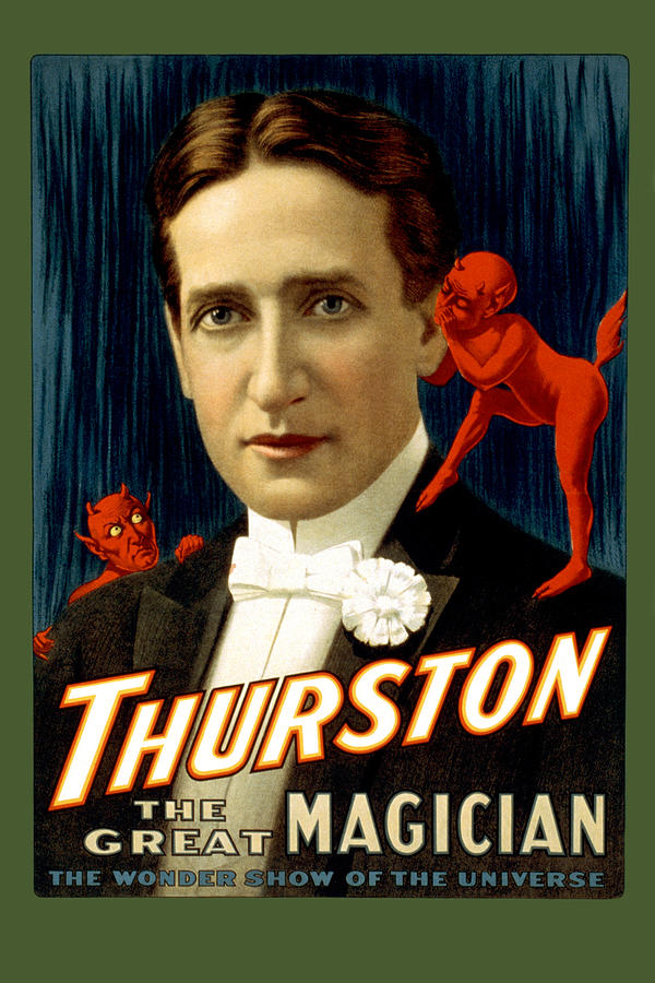 Thurston the great magician #1 Painting by Strobridge Litho. Co
