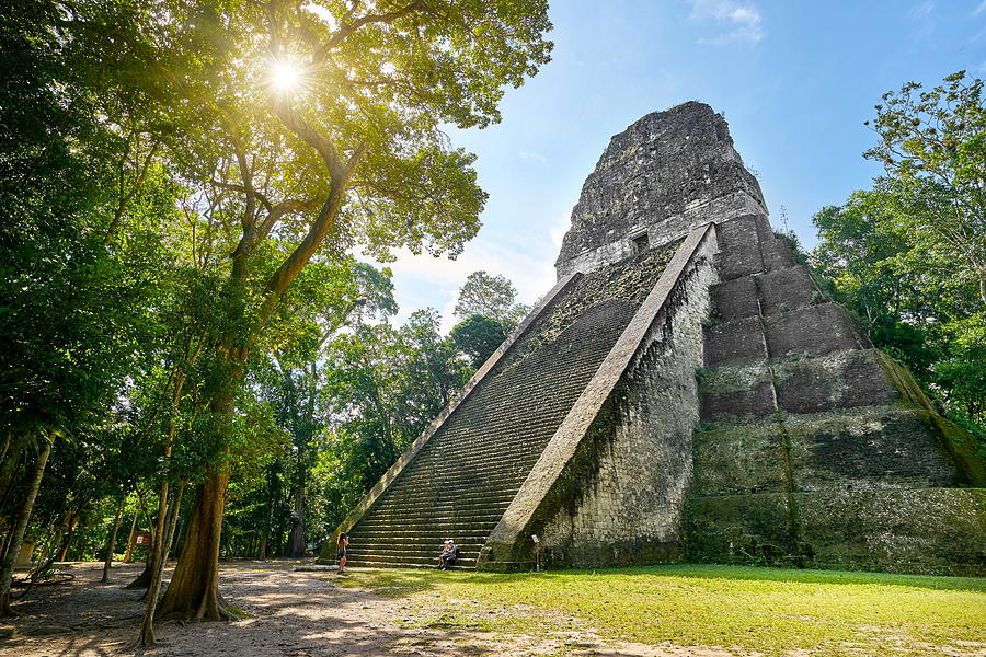 Mayan Photograph - Tikal National Park - Temple V, Ancient #1 by Jan Wlodarczyk