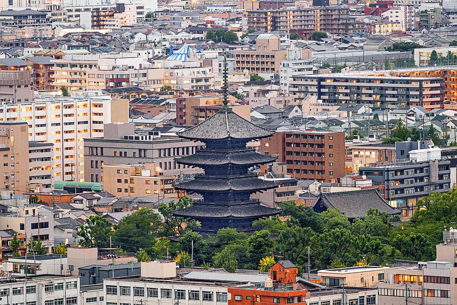 Architecture Photograph - Toji Pagoda In Kyoto, Japan #1 by Sean Pavone