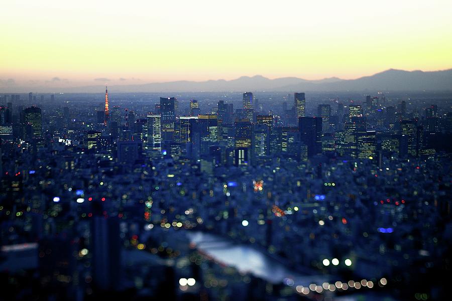 Tokyo Downtown At Sunset #1 Photograph by Vladimir Zakharov