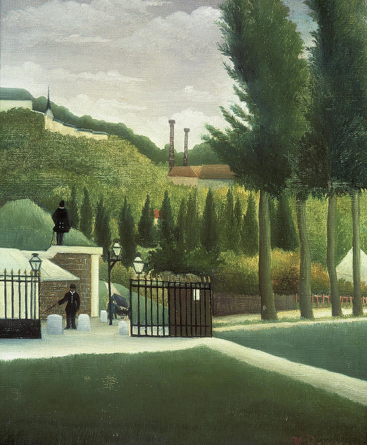 Henri Rousseau Painting - Toll Gate, the Customs Post #1 by Henri Rousseau