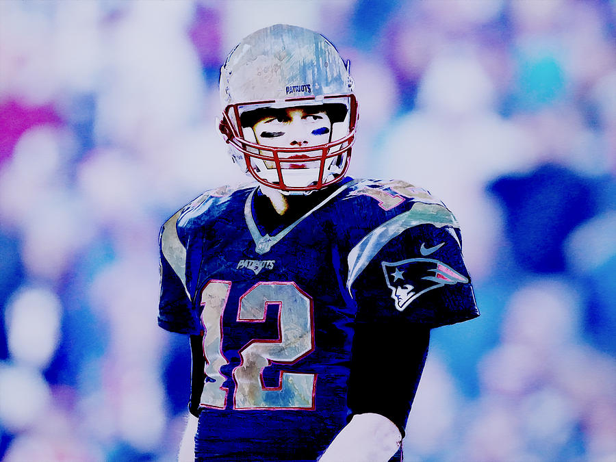 Tom Brady 12h Mixed Media by Brian Reaves