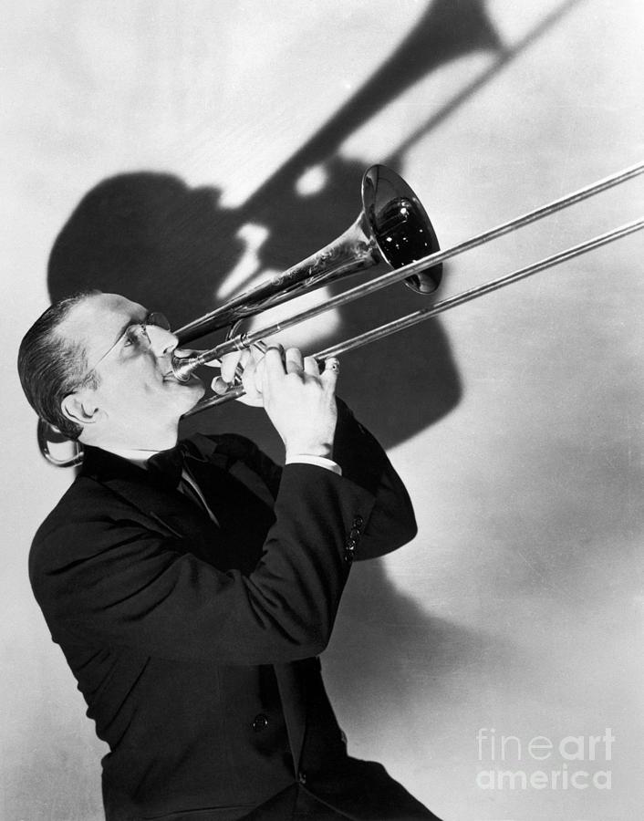 Tommy Dorsey Playing The Trombone #1 Photograph by Bettmann