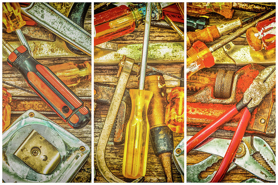 Tool Photograph - Tools Of The Trade Triptych #1 by Joseph S Giacalone