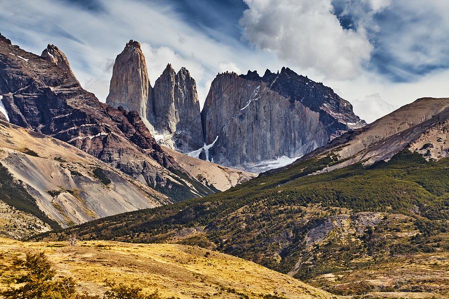 Mountain Photograph - Torres Del Paine National Park #1 by DPK-Photo
