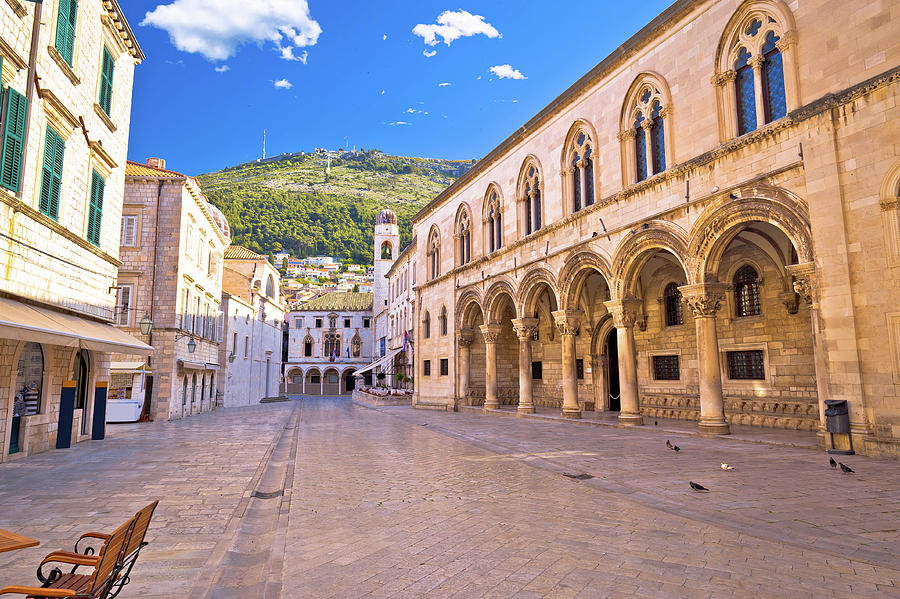 Tourist stone street in Dubrovnik morning view #1 Photograph by Brch Photography