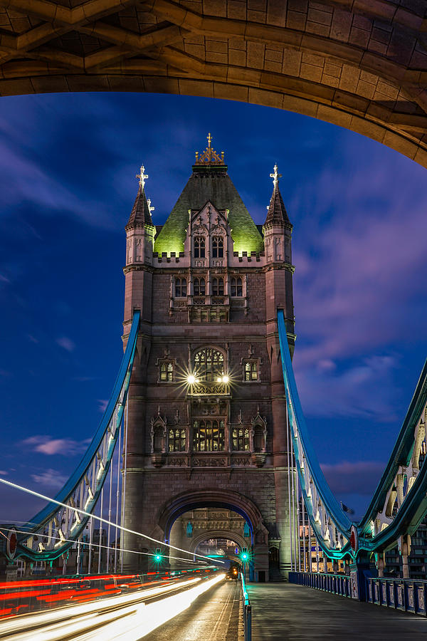 Tower Bridge In London, England, Seen On A Beautiful Night. Photograph