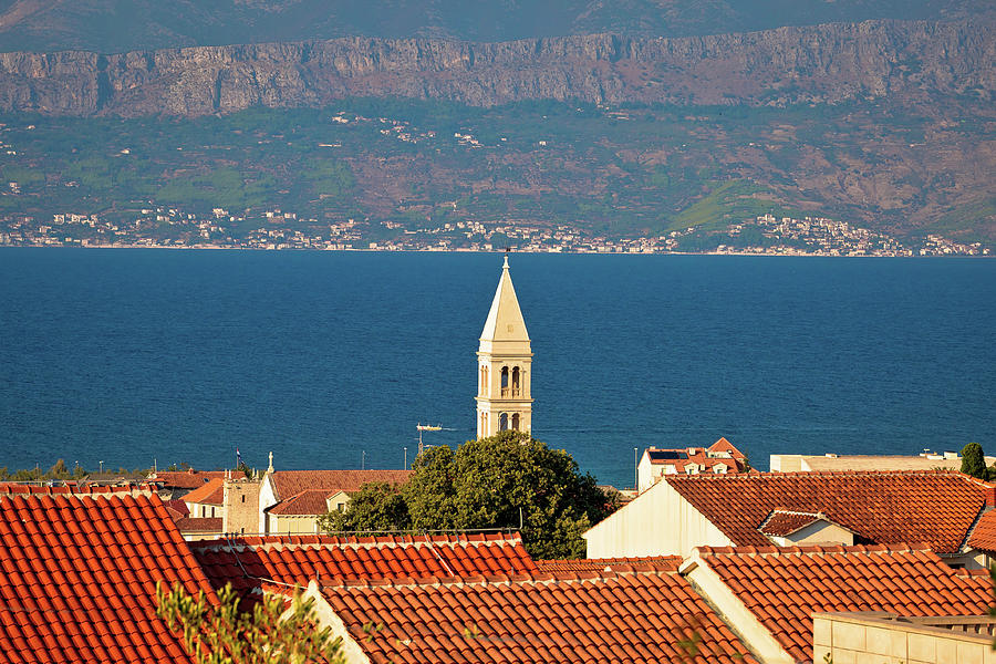 Town of Supetar and Brac island channel view #1 Photograph by Brch Photography