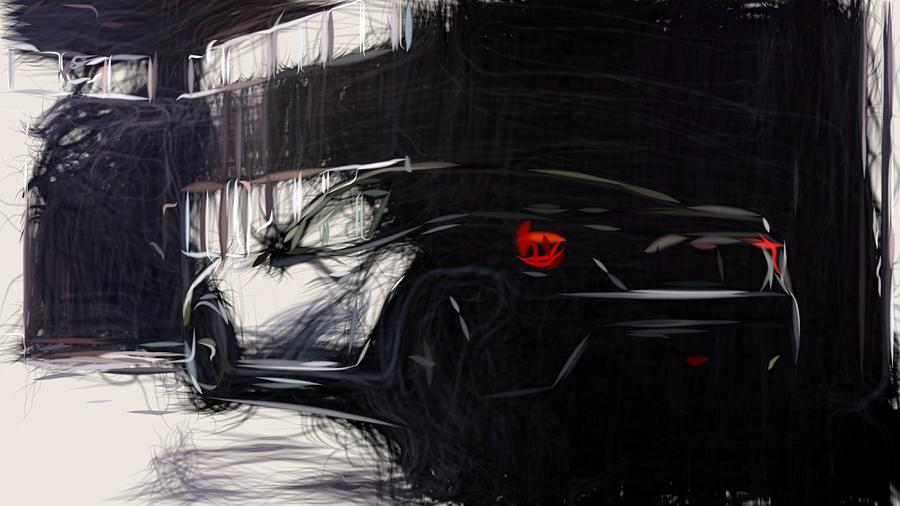 Toyota 86 Style Cb Draw Digital Art By Carstoon Concept