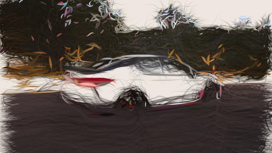 Toyota Camry TRD Drawing #2 Digital Art by CarsToon Concept