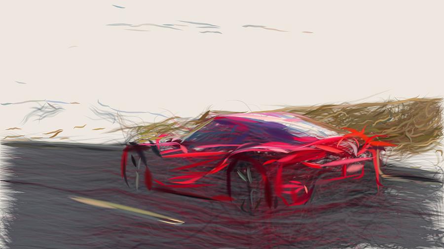 Toyota FT 1 Drawing #2 Digital Art by CarsToon Concept