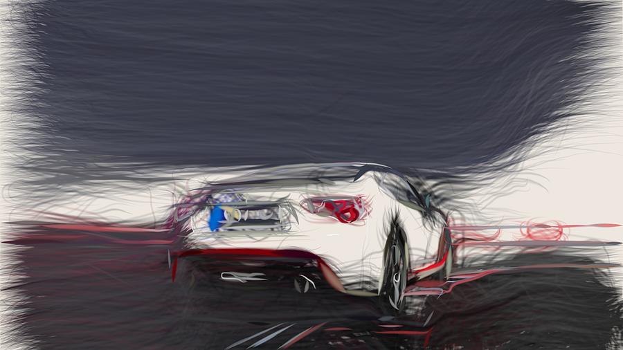 Toyota GT86 Cup Edition Drawing #2 Digital Art by CarsToon Concept