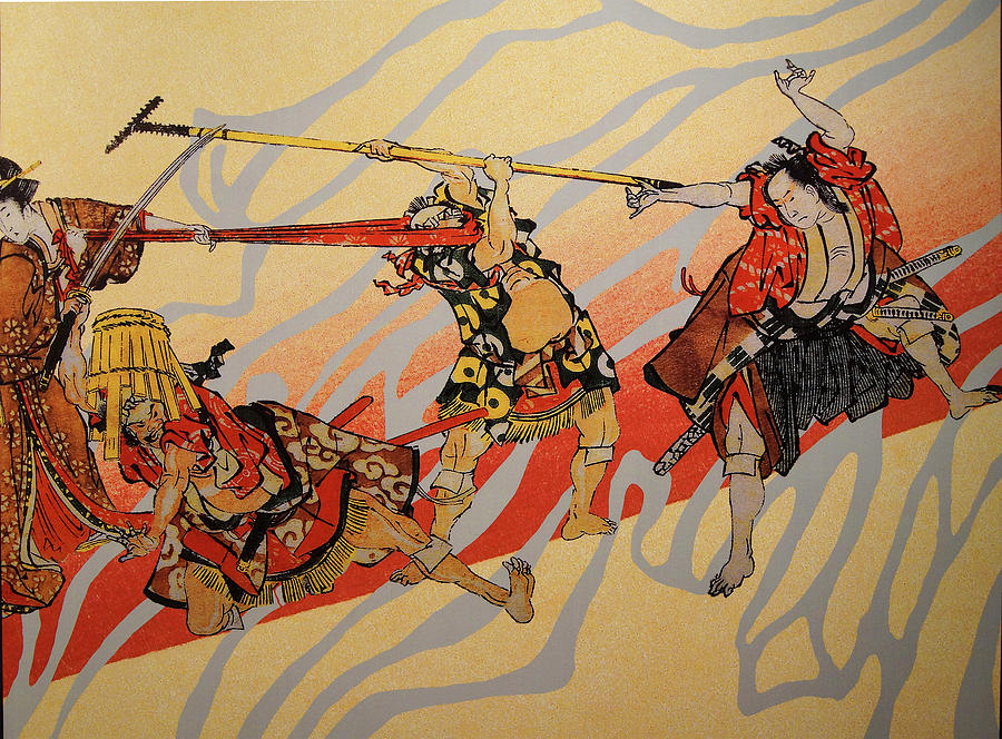 Traditional Japanese Samurai painting #1 Photograph by Steve Estvanik