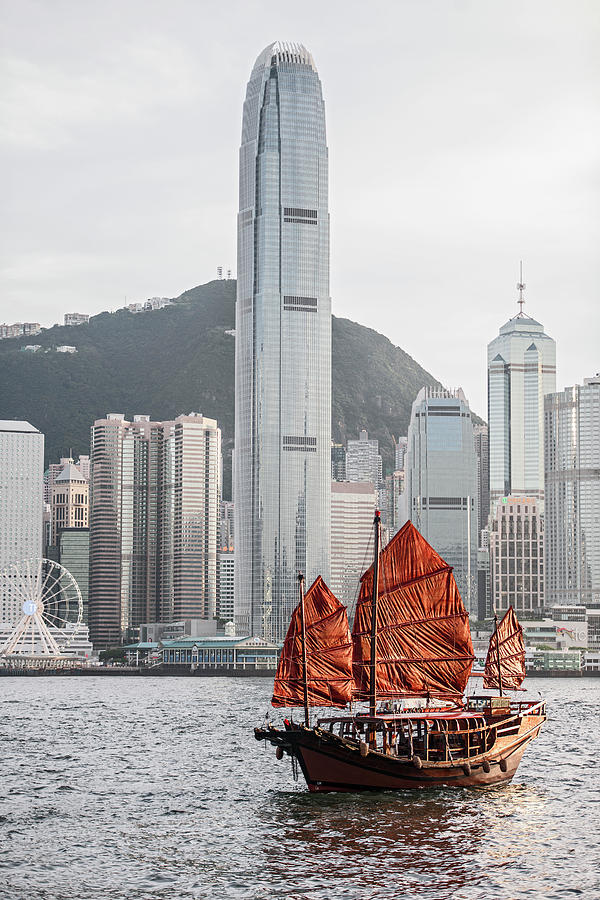 Traditional Junk Boat At Victoria Harbour In Hong Kong #1 Photograph by Cavan Images Traditional Junk Boat At Victoria Harbour In Hong Kong #1 Photograph by Cavan Images