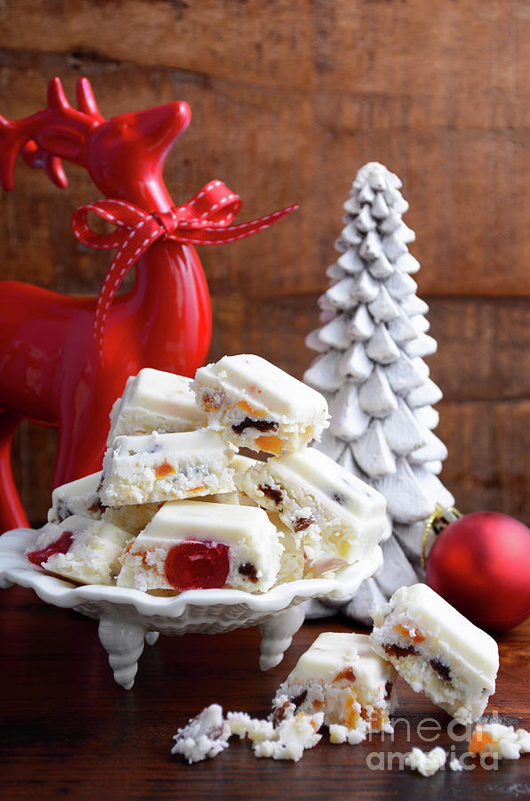 Traditional White Christmas candy. Photograph by Milleflore Images - Pixels