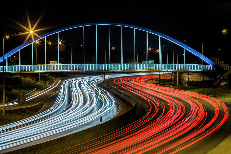 Traffic on I-235 in Des Moines Photograph by Brian Abeling - Fine Art ...