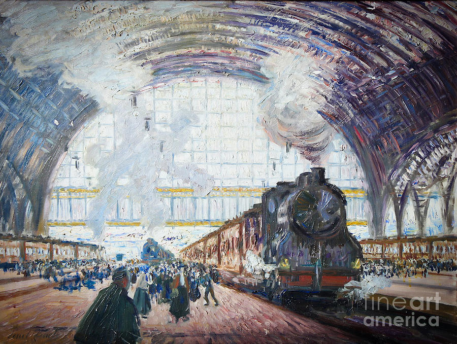 Train Station #1 Painting by Steven Parker