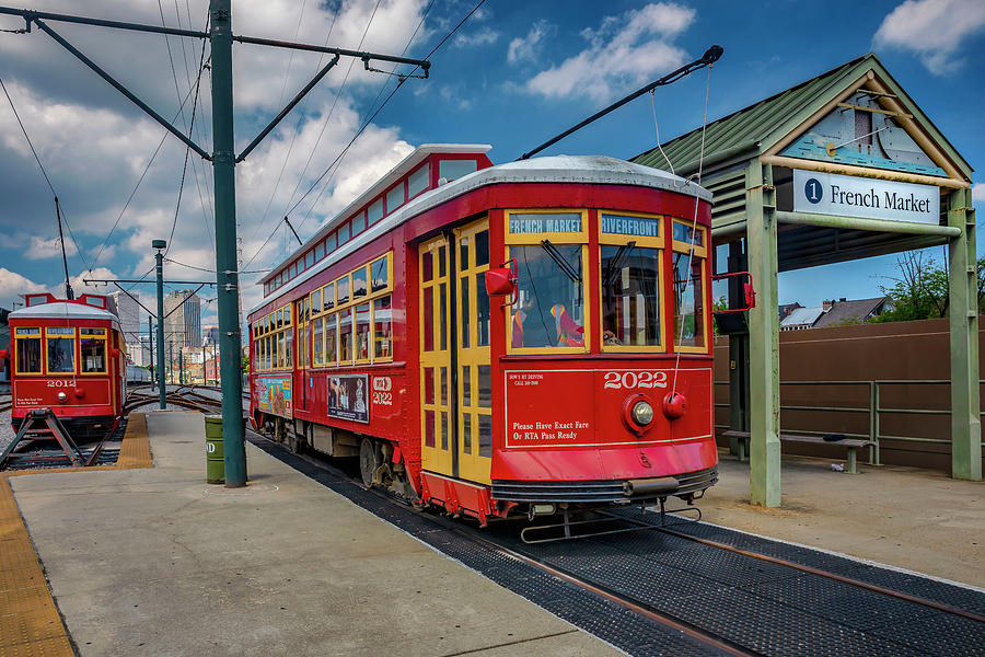 Trams, New Orleans, Louisiana #1 Digital Art by Claudia Uripos