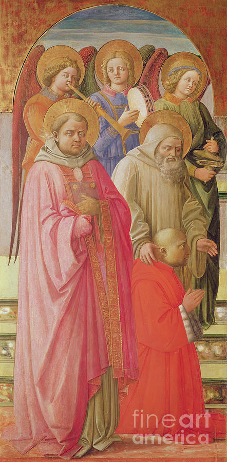 Triptych Depicting The Coronation Of The Virgin Painting by Fra Angelico