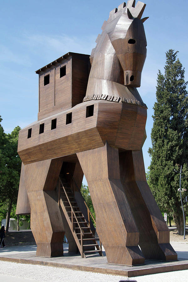 Trojan Horse replica  #1 Photograph by Steve Estvanik
