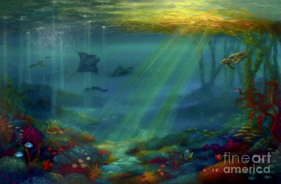Tropical Rays Painting by Lee Campbell