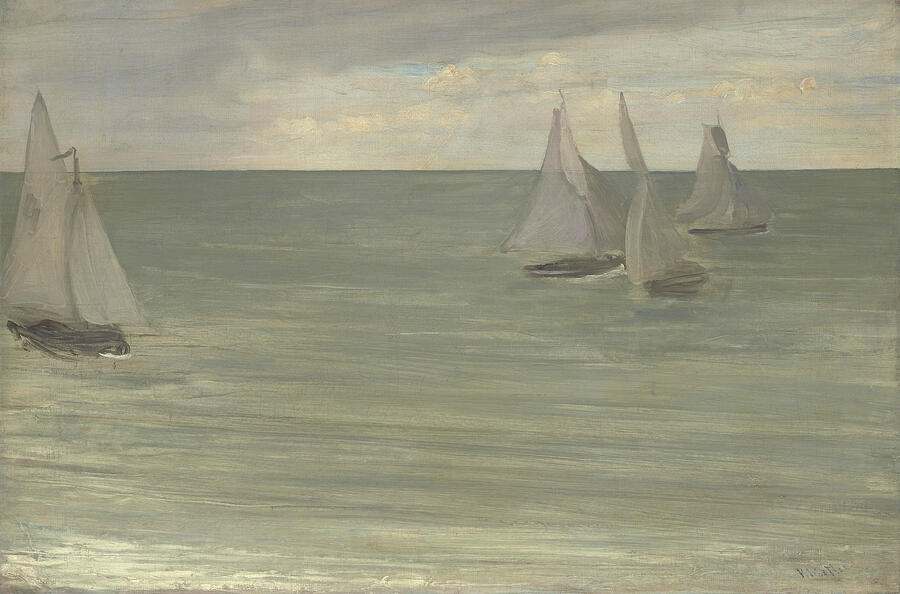 Trouville - Grey and Green, the Silver Sea by James Abbott McNeill Whistler Trouville - Grey and Green, the Silver Sea by James Abbott McNeill Whistler