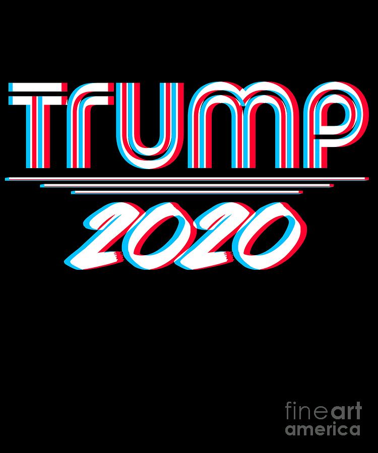 Trump 2020 3D Effect #1 Digital Art by Flippin Sweet Gear