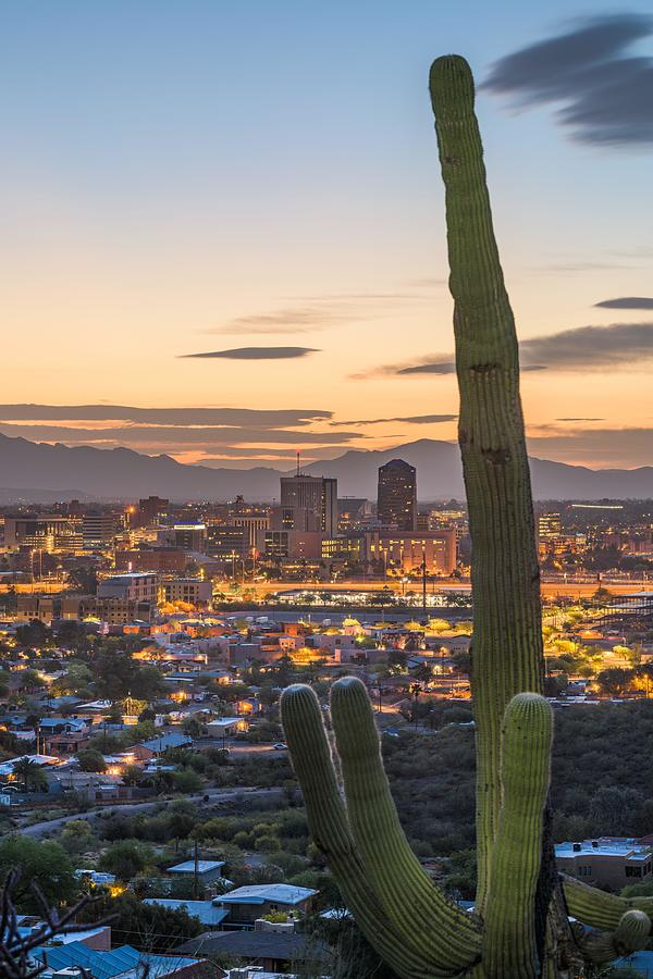 Tucson Photograph - Tucson, Arizona, Usa City Skyline #1 by Sean Pavone