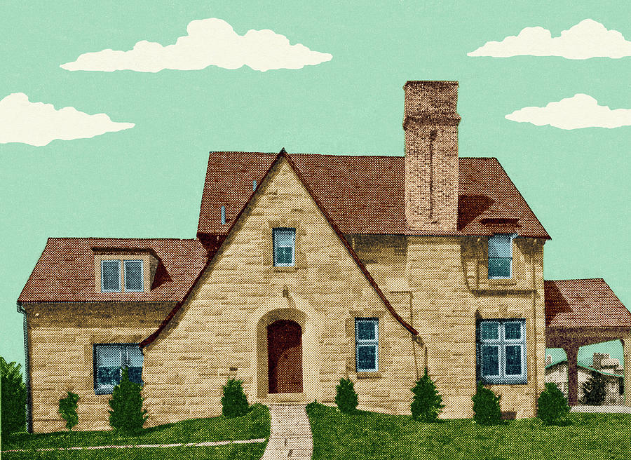 Architecture Drawing - Tudor House #1 by CSA Images