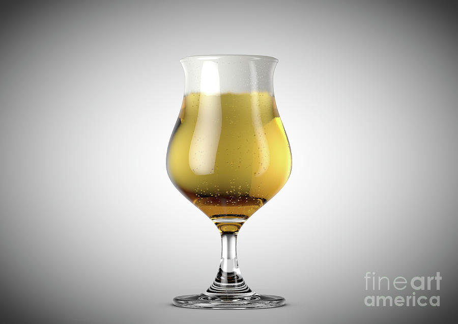 Beer Digital Art - Tulip Beer Pint #1 by Allan Swart