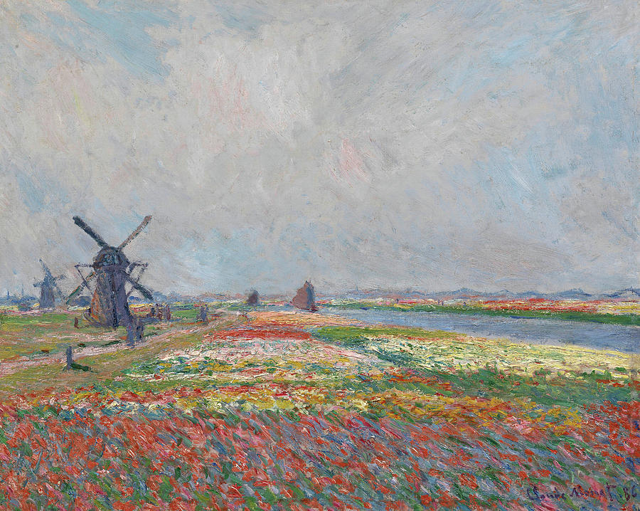 Claude Monet Painting - Tulip Fields near The Hague #1 by Claude Monet