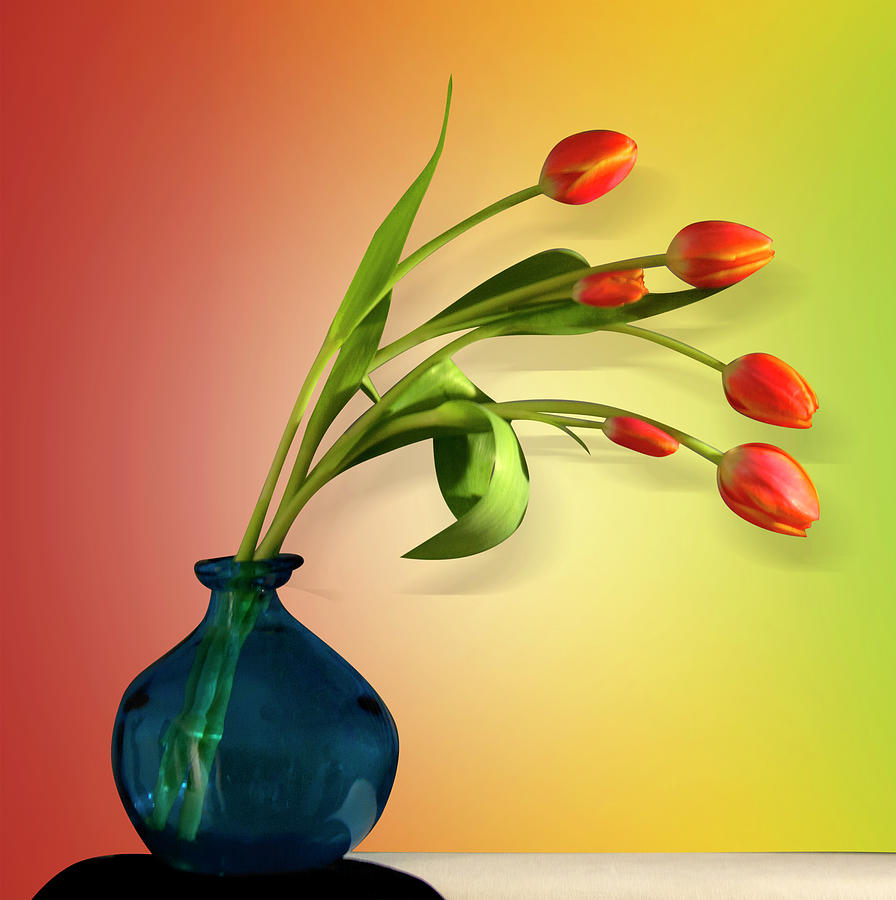 Flower Mixed Media - Tulips 5 #1 by Mark Ashkenazi
