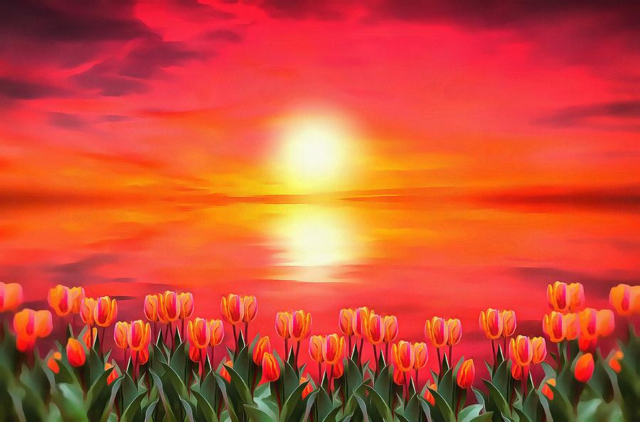 Tulips #1 Painting by Harry Warrick