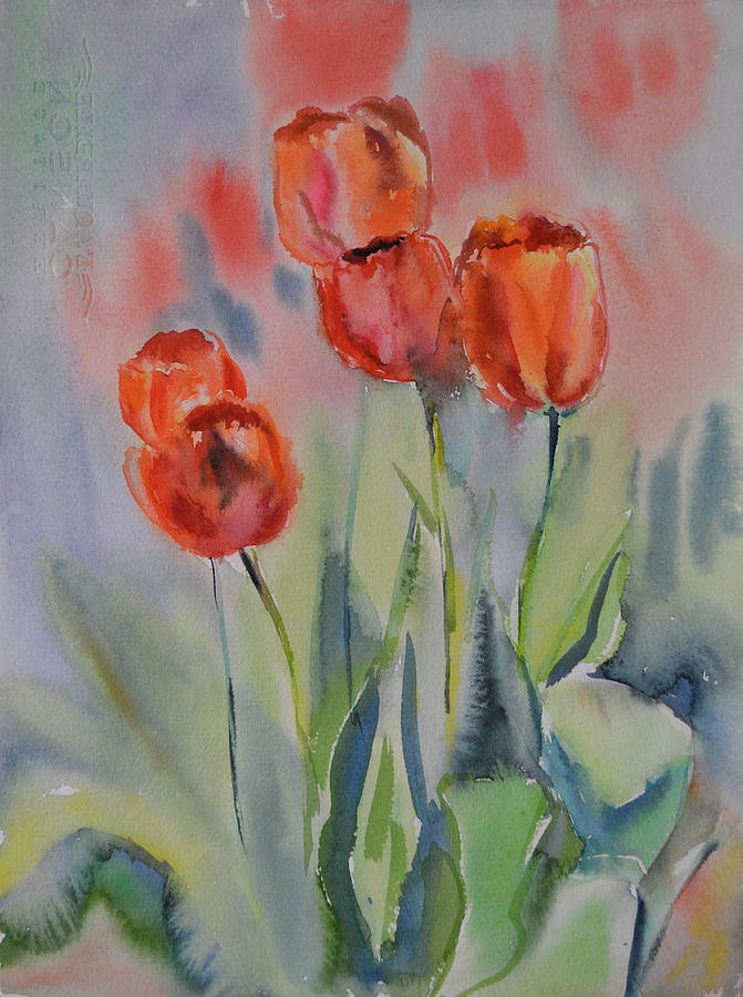 Tulips Painting By Olena Kolotova - Fine Art America