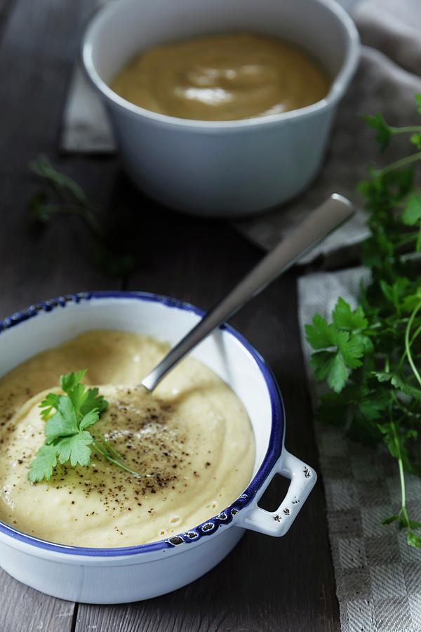 Turnip Soup With Parsley #1 Photograph by Eva Grndemann