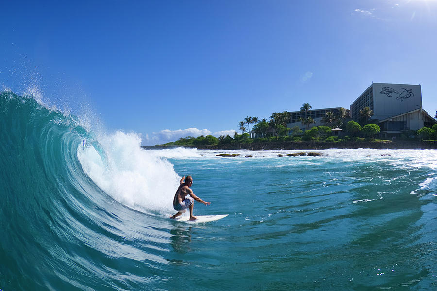 Turtle Bay Surfing Photograph by Sean Davey