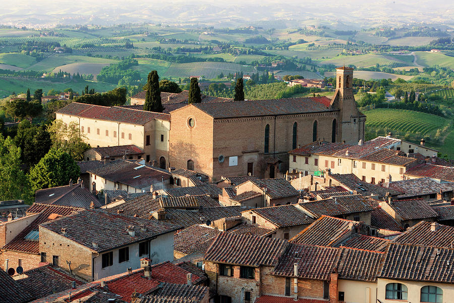 Landscape Digital Art - Tuscany, San Gimignano, Italy #1 by Guido Baviera