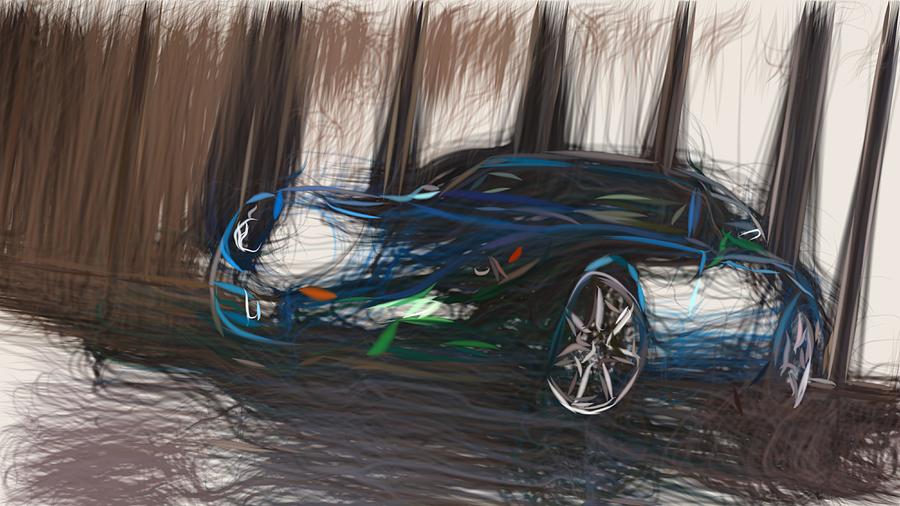 TVR T350C Draw #1 Digital Art by CarsToon Concept