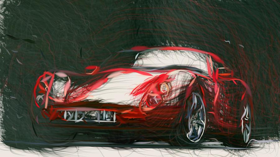 TVR Tuscan Draw #1 Digital Art by CarsToon Concept