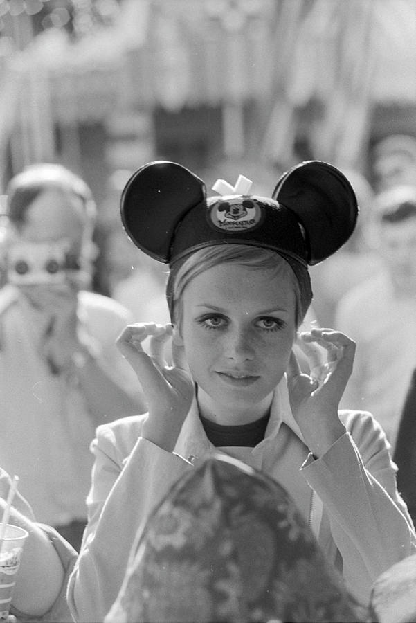 Celebrity Photograph - Twiggy At Disneyland #1 by Ralph Crane
