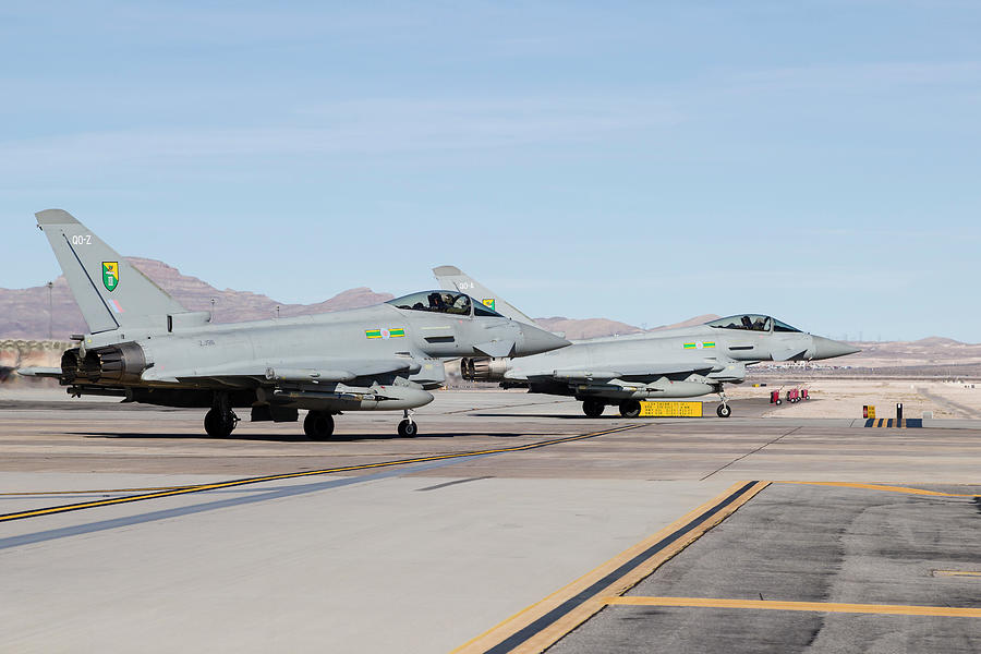 Two Royal Air Force Eurofighter Typhoon #1 Photograph by Rob Edgcumbe