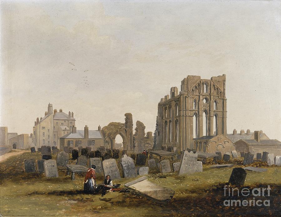 Tynemouth Priory From The East, 1845 Painting by John Wilson Carmichael