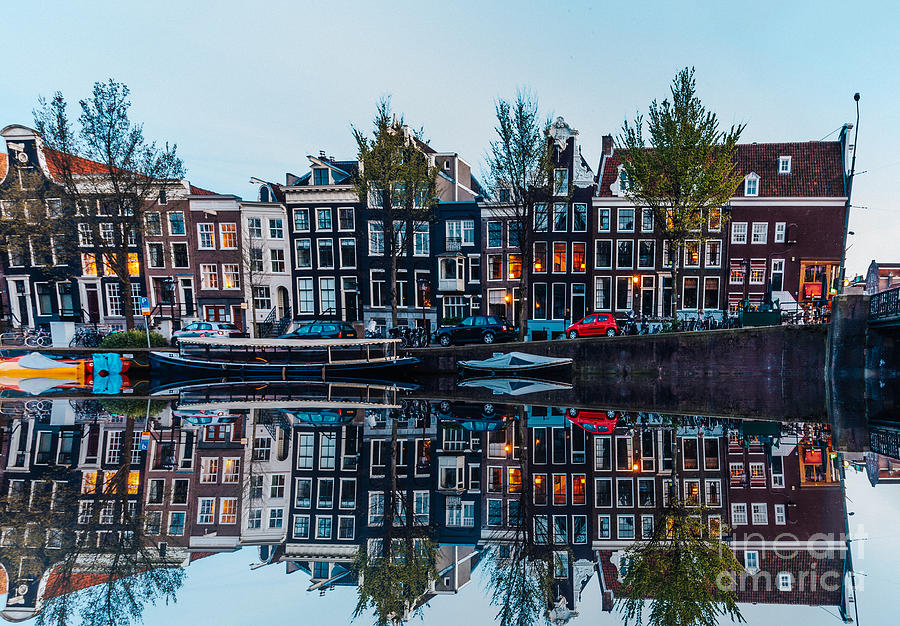 Typical Dutch Houses Reflections #1 Photograph by Serts